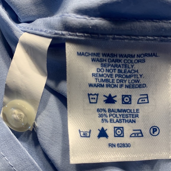 NWT Lands’ End Ruffle Front Long Sleeve Button Down Shirt - Picture 6 of 8